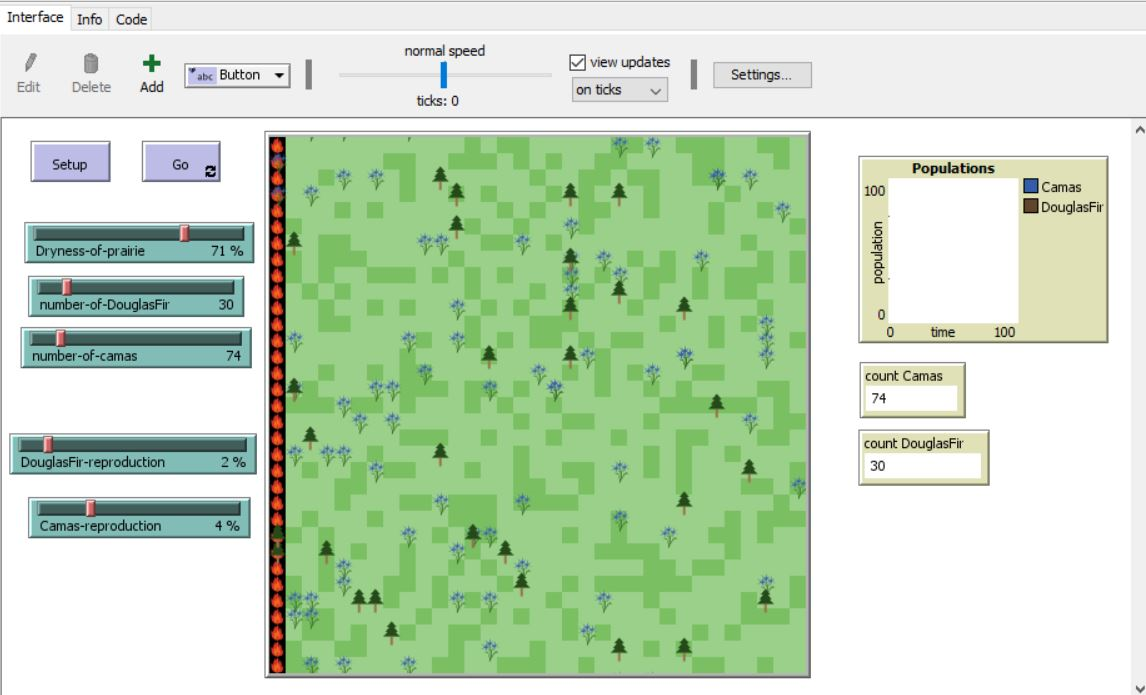 Camas-douglas fir-fire model preview image