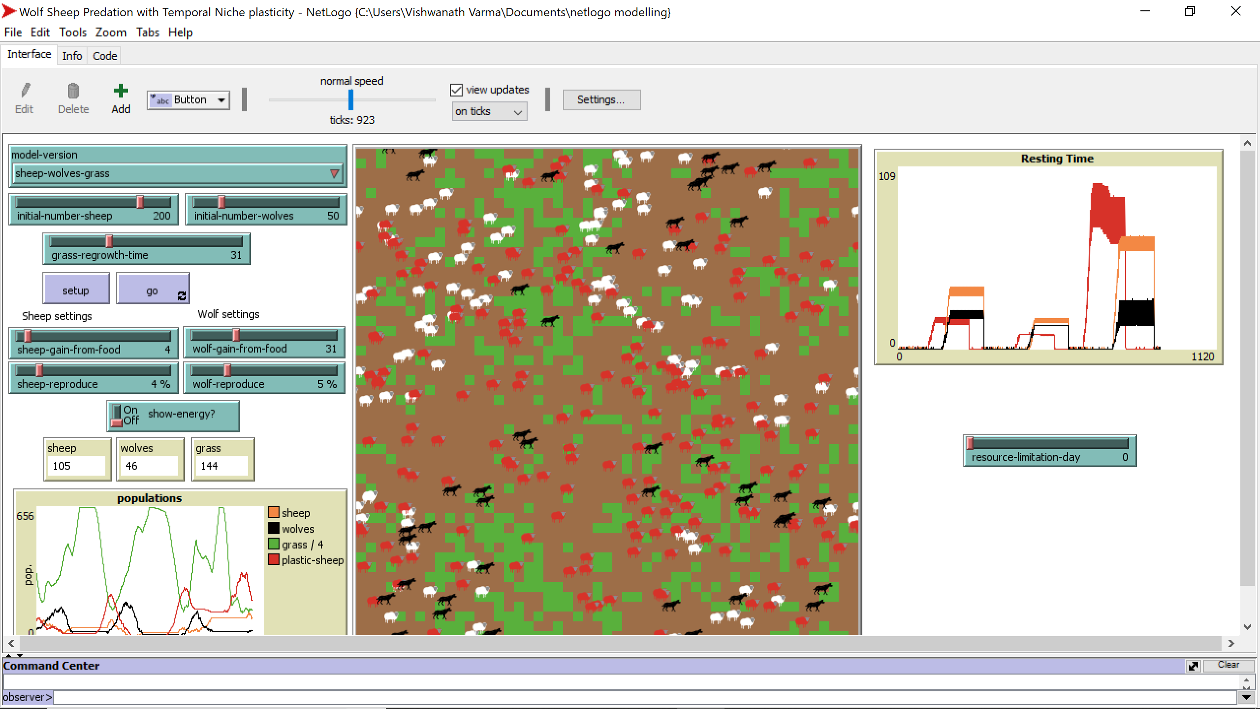 Wolf Sheep Predation with Plasticity of Temporal Niche preview image